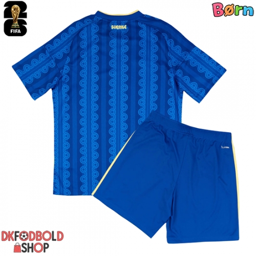 Sverige Udebanesæt Børn VM 2026 Kort ærmer (+ korte bukser)